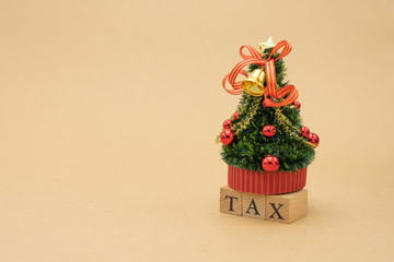 Pay Annual income (TAX) for the year on calculator. using as background business concept and finance concept with copy space  for your text or  design.