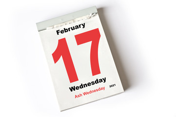 17. February 2021 Ash Wednesday