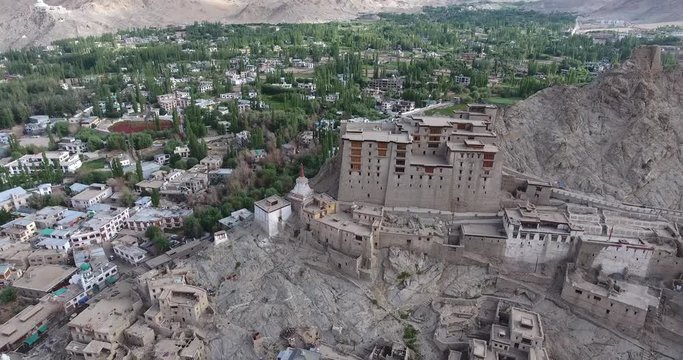 Leh Palace is a former royal palace overlooking the Ladakhi Himalayan town of Leh. A precursor to the Potala Palace in Lhasa, Tibet, the palace was built by King Sengge Namgyal in the 16th century.