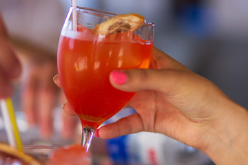 Aperol spritz cocktail