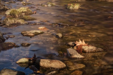 A long exposure on the water in autumn