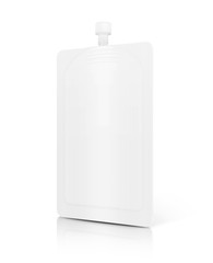 white cosmetic cream sachet for mock-up product design