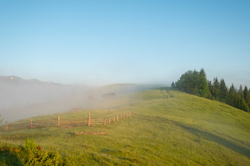 beautiful sunrise time of mountain background