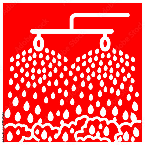 "Fire Sprinkler Symbol Sign Isolate On White Background,Vector