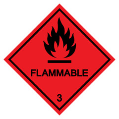 Flammable Symbol Sign Isolate On White Background,Vector Illustration EPS.10