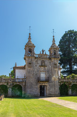 Fototapeta na wymiar Homestead Pazo de Oca, Spain. Church of San Antonio de Padua, XVIII century