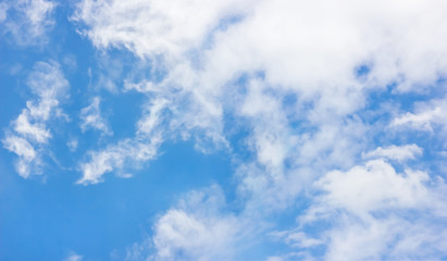 Naklejka na ściany i meble Panorama blue sky with clouds. nature background