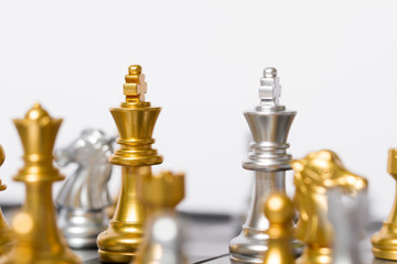 Chess and chess pieces, competition and confrontation