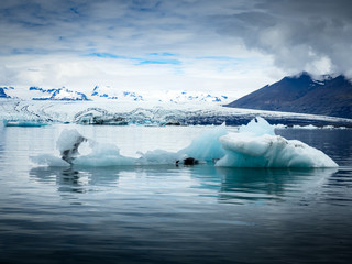 Iceberg lagoon at Jokulsarlon Iceland