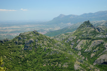 Fototapeta na wymiar Monte Maiori e Punta Pubusinu viste da Monte Arcuentu