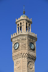 clock tower in izmir turkey