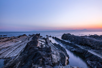 三浦半島の夕景・荒崎公園
