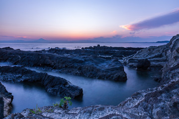 三浦半島の夕景・荒崎公園