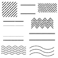 Blank postal stamps set.illustration vector