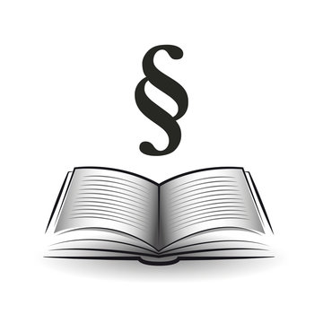 statute book with paragraph symbol vector illustration EPS10