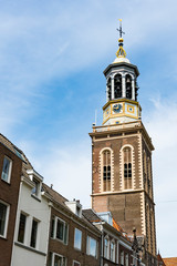 historical gate with carillon, called Nieuw Toren, in Kampen, The Netherlands