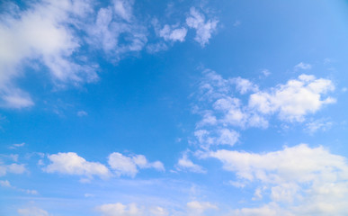 Cloudy blue sky in sunny day.