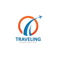 Travel logo vector icon template design 
