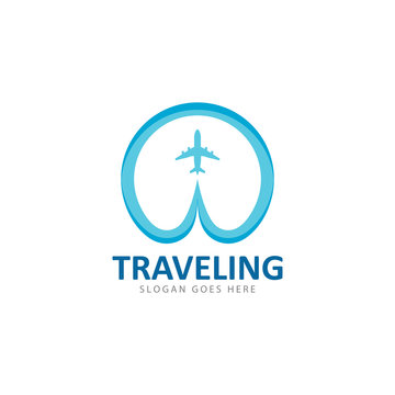 Travel logo vector icon template design 