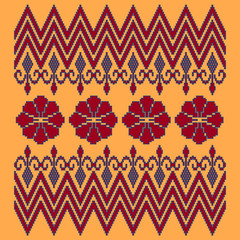 pixel floral pattern