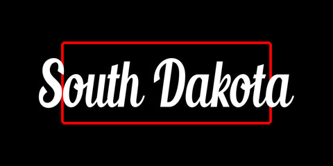 South Dakota -  Vector illustration design for banner, t shirt graphics, fashion prints, slogan tees, stickers, cards, posters and other creative uses