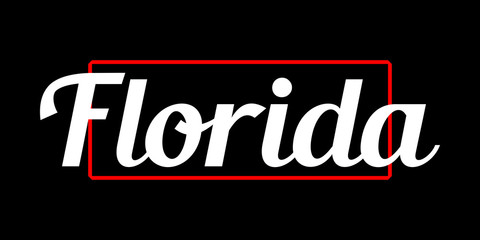 Florida -  Vector illustration design for banner, t shirt graphics, fashion prints, slogan tees, stickers, cards, posters and other creative uses