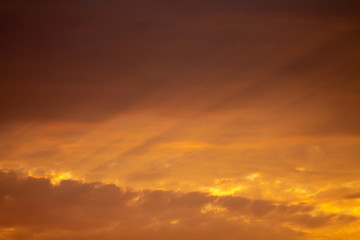 Naklejka na ściany i meble Amazing sunset sky for abstract background. Vivid colors.