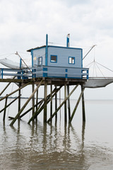 fishing hut squares of the mouth of the Gironde in Fouras France