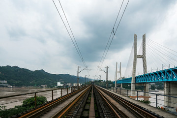 Chongqing Yangtze River Metal Railway Bridge, China
