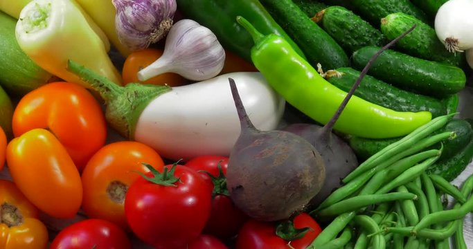 Background from organic vegetables without GMOs grown without pesticides in ecologically clean regions of Europe