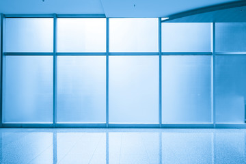 Business Center Corridor and Glass Window