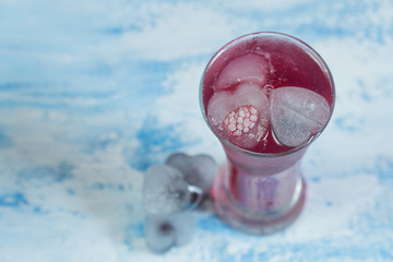 cocktail with ice. fruit cocktail