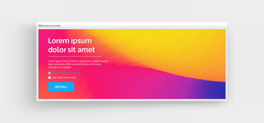 Fototapeta premium Website or mobile app landing page. Abstract background with dynamic effect. Modern pattern. Vector illustration for design.