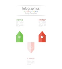 Infographic design elements for your business data with 3 options, parts, steps, timelines or processes. Vector Illustration.