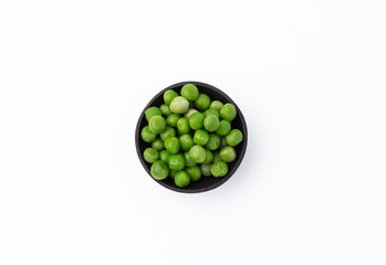 peas on isolated white background