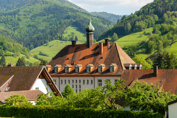 Fototapeta premium The Town Hall of Muenstertal in the Black Forest