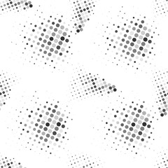 Abstract geometric monocrome halftone seamless pattern. Hipster fashion design print halftone background. Modern stylish texture. Repeating tiles from small triangles.