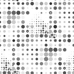 Abstract geometric monocrome halftone seamless pattern. Hipster fashion design print halftone background. Modern stylish texture. Repeating tiles from small triangles.