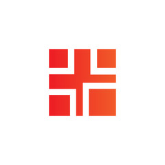 Square icon logo design vector template