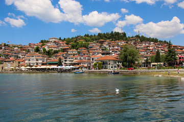 Fototapeta premium Historical part town Ohrid, UNESCO heritage listed, Republic of North Macedonia