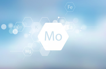 Molybdenum. Abstract composition with the scientific designation