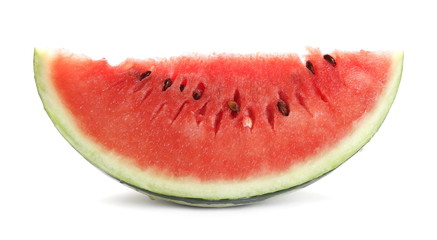 Fresh watermelon slice isolated on white background