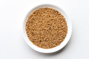 Gold Flaxseed in a Bowl