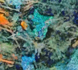 Original abstract painting at canvas. Mixed media pattern. Hand drawn art background.