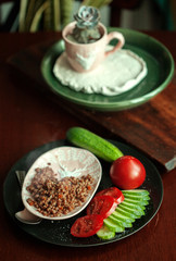 buckwheat porridge with vegetables