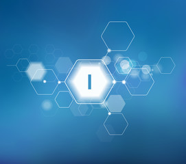 Iodine. Abstract template