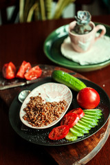 buckwheat porridge with vegetables