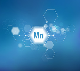 Manganese. Abstract template