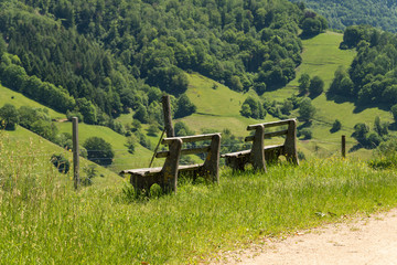 Hiking trails in the landscape by Muenstertal