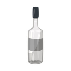 Vector design of vodka and bottle symbol. Collection of vodka and glass stock symbol for web.